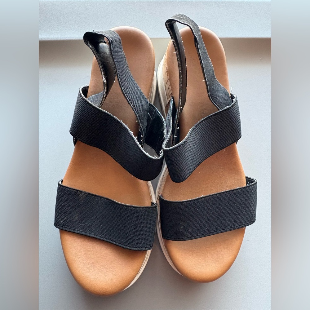 Women's Black and Brown Sandals